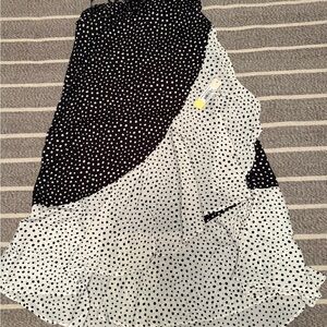 Summersalt Medium Black and White Polka Dot Coverup Skirt